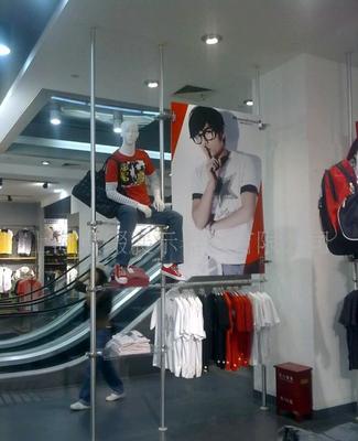 展示架、服裝展具、商業(yè)道具、天地柱、展架(圖)